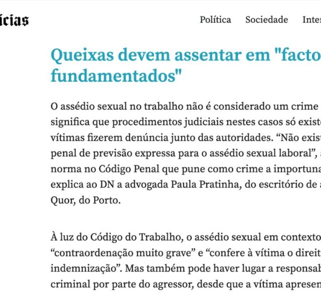 queixas devem assentar m factos fundamentados paula pratinha do escritório de advogados quor do porto