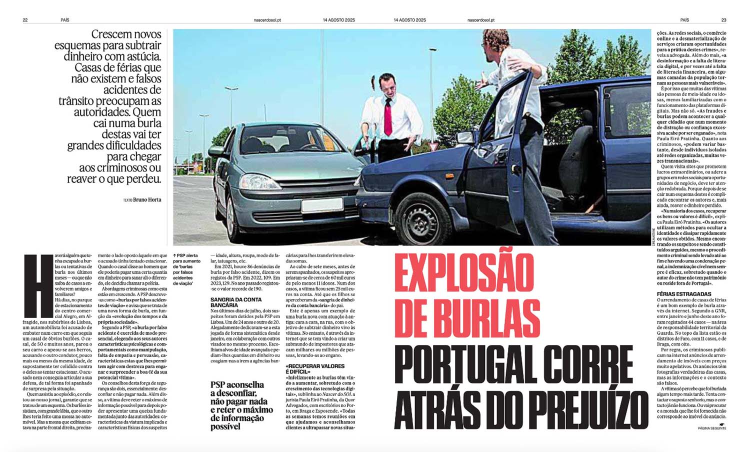 explosão de burlas. portugal corre atrás do prejuízo quor advogados