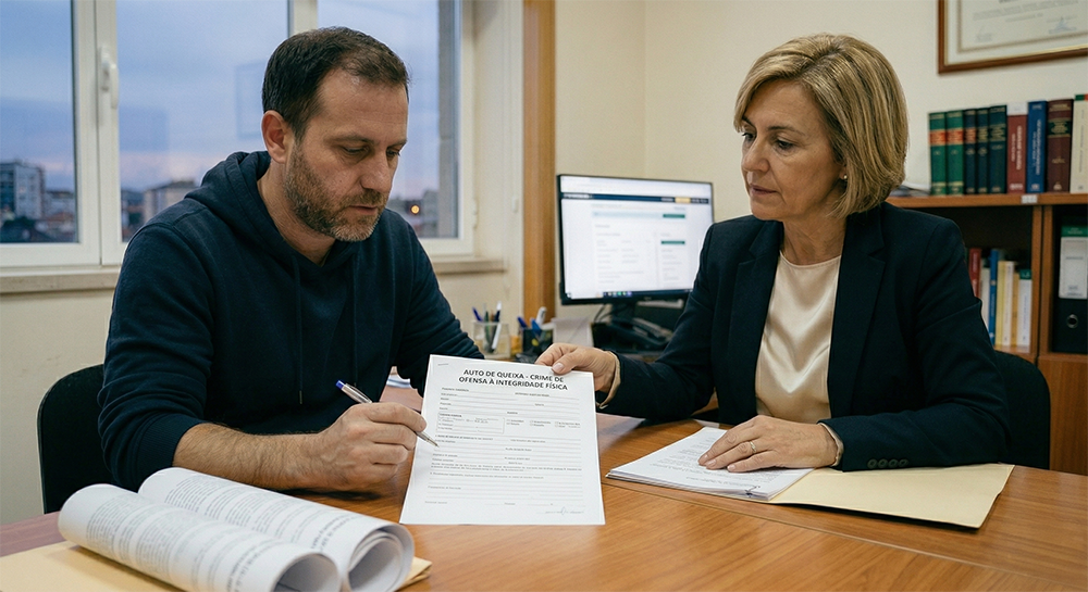 como apresentar queixa crime agressao portugal