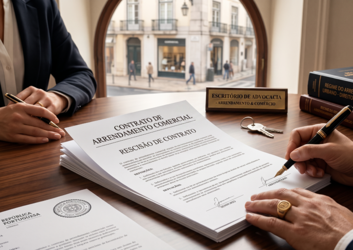 comerciante a rever o contrato de arrendamento da loja antes de o terminar