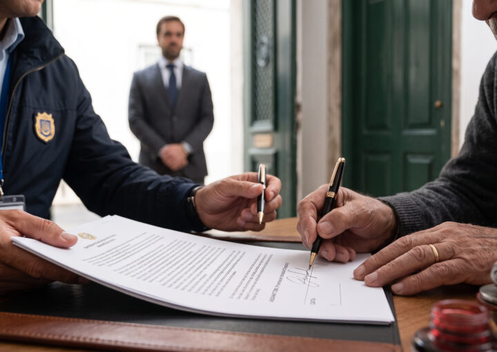 Comprador a analisar o contrato-promessa com advogado após o vendedor recuar no negócio