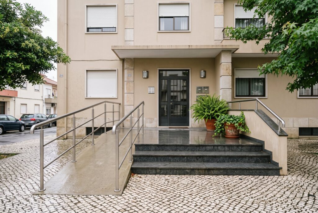 rampa de acesso entrada de predio